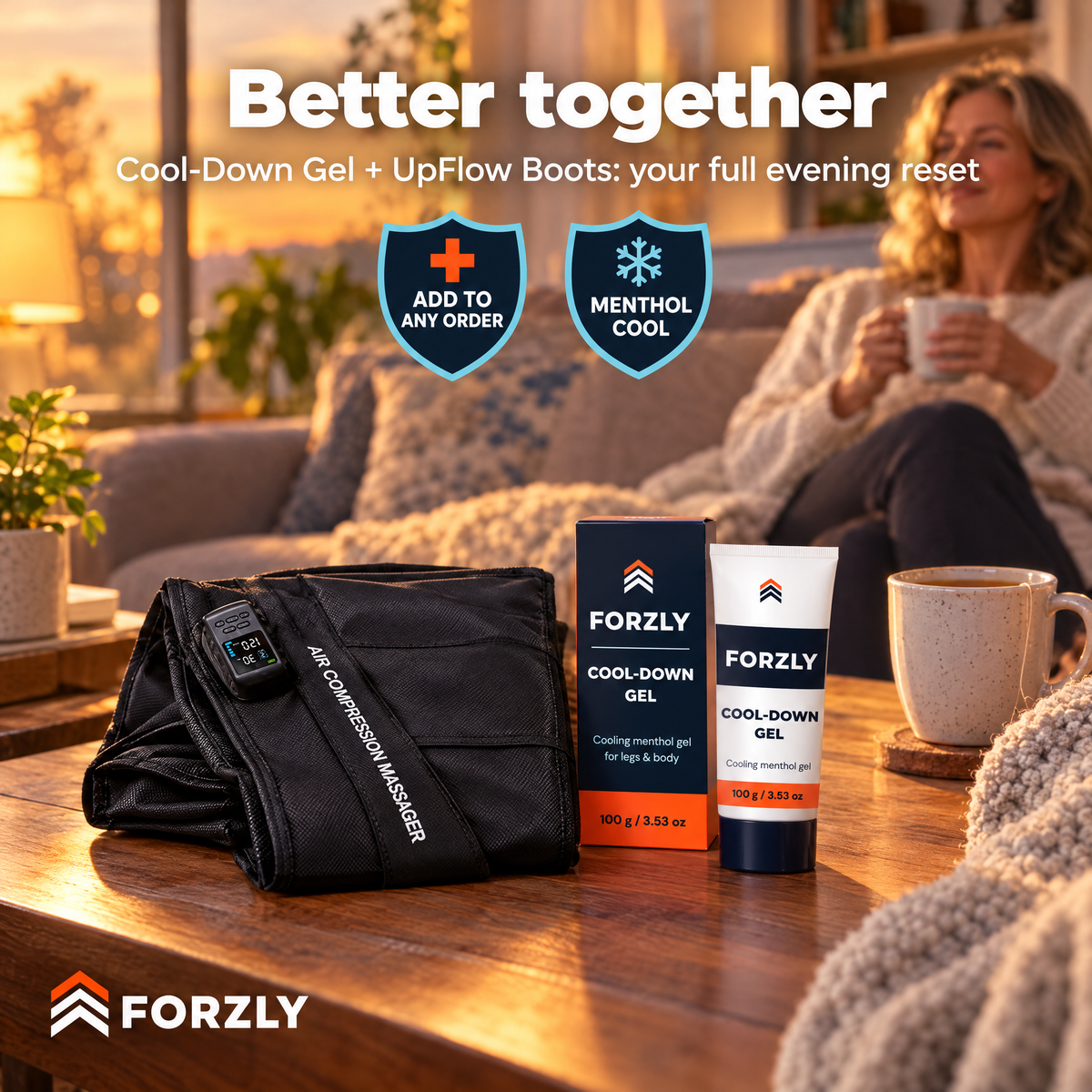 Better together: Cool-Down Gel and UpFlow Boots