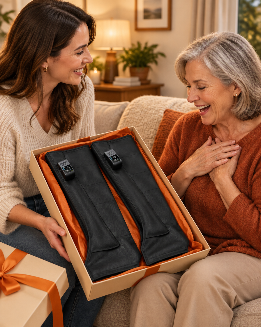 Daughter giving her mother Forzly UpFlow Boots as a gift
